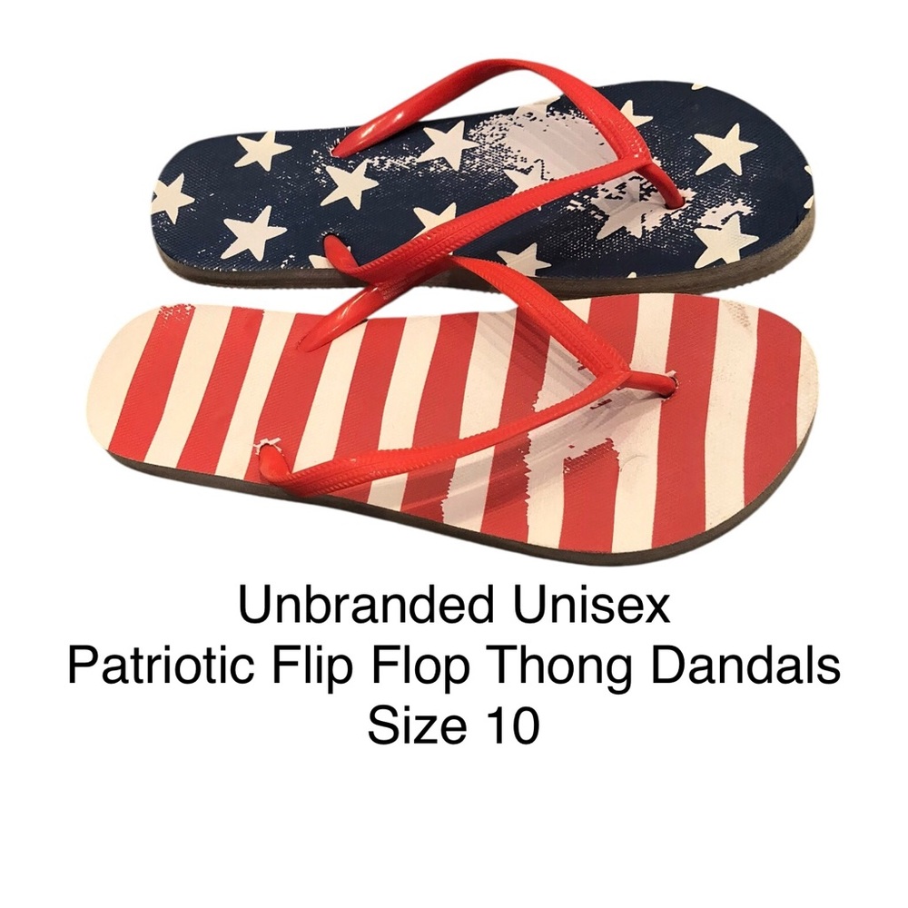 Patriotic Red and Blue Star-Striped Sandals